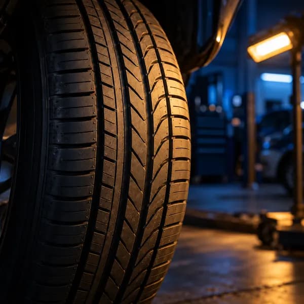 The tread of a tire in good condition